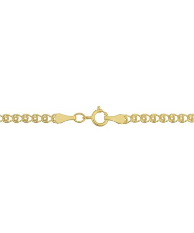 10k Yellow Gold 2.7 mm Delicate High Polish Hollow Love Link Chain Necklace 16.0 Inches $47.50 Anklets