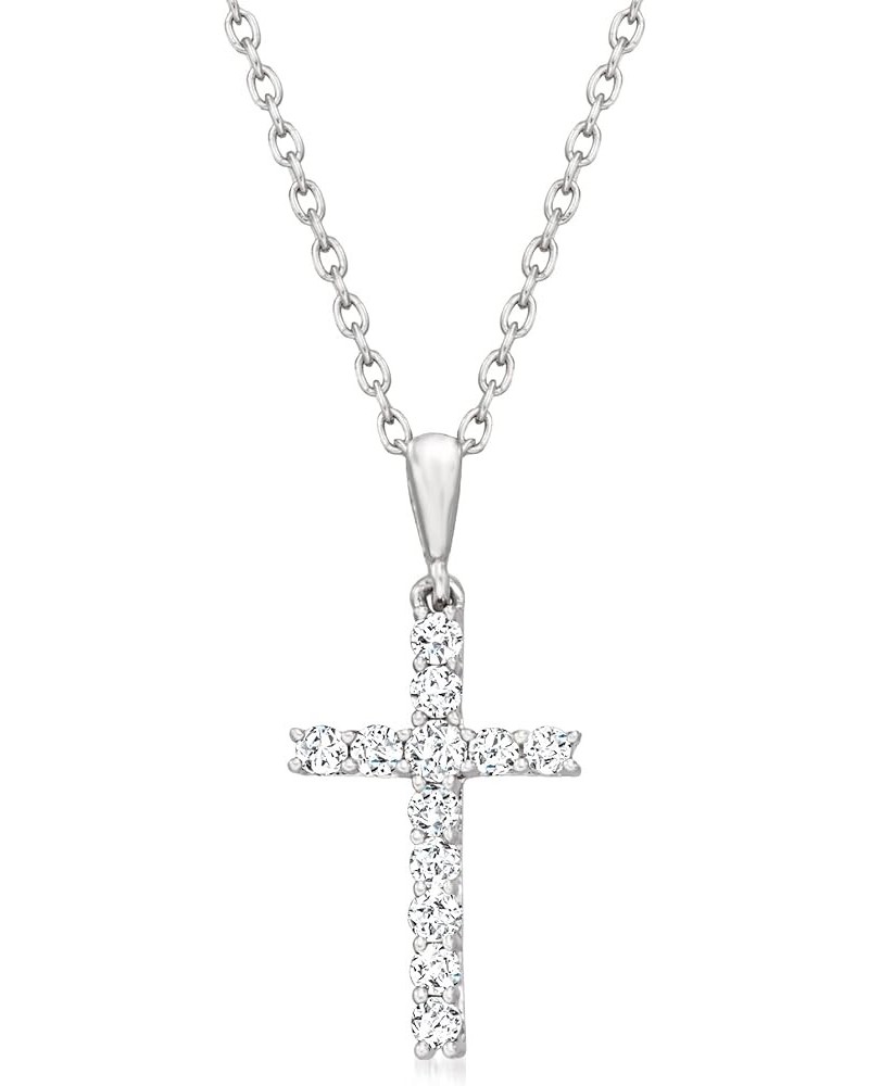 0.25 ct. t.w. Diamond Cross Pendant Necklace in Sterling Silver 20.0 Inches $100.04 Necklaces