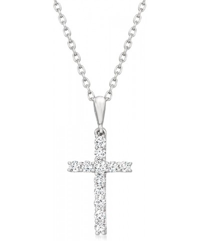 0.25 ct. t.w. Diamond Cross Pendant Necklace in Sterling Silver 20.0 Inches $100.04 Necklaces