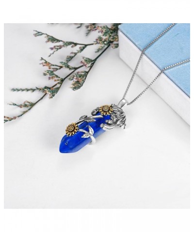 Highland Cow Necklace 925 Sterling Silver Jewelry Gift for Women Girls Lapis Lazuli $28.59 Necklaces