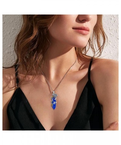 Highland Cow Necklace 925 Sterling Silver Jewelry Gift for Women Girls Lapis Lazuli $28.59 Necklaces