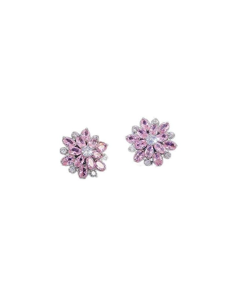 Luxury Full Diamond Sun Flower Earrings, 925 Zircon Wedding Party Bridal Earrings, Highlight The Temperament Earrings for Par...