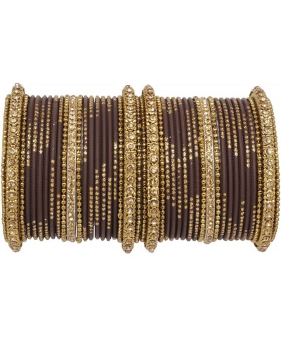 SANARA Indian Bollywood Unique Designer Bollywood Bangle set With Exclusive Kada made 42 pcs bangles Brown 2.4 Inches $18.56 ...