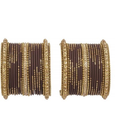 SANARA Indian Bollywood Unique Designer Bollywood Bangle set With Exclusive Kada made 42 pcs bangles Brown 2.4 Inches $18.56 ...