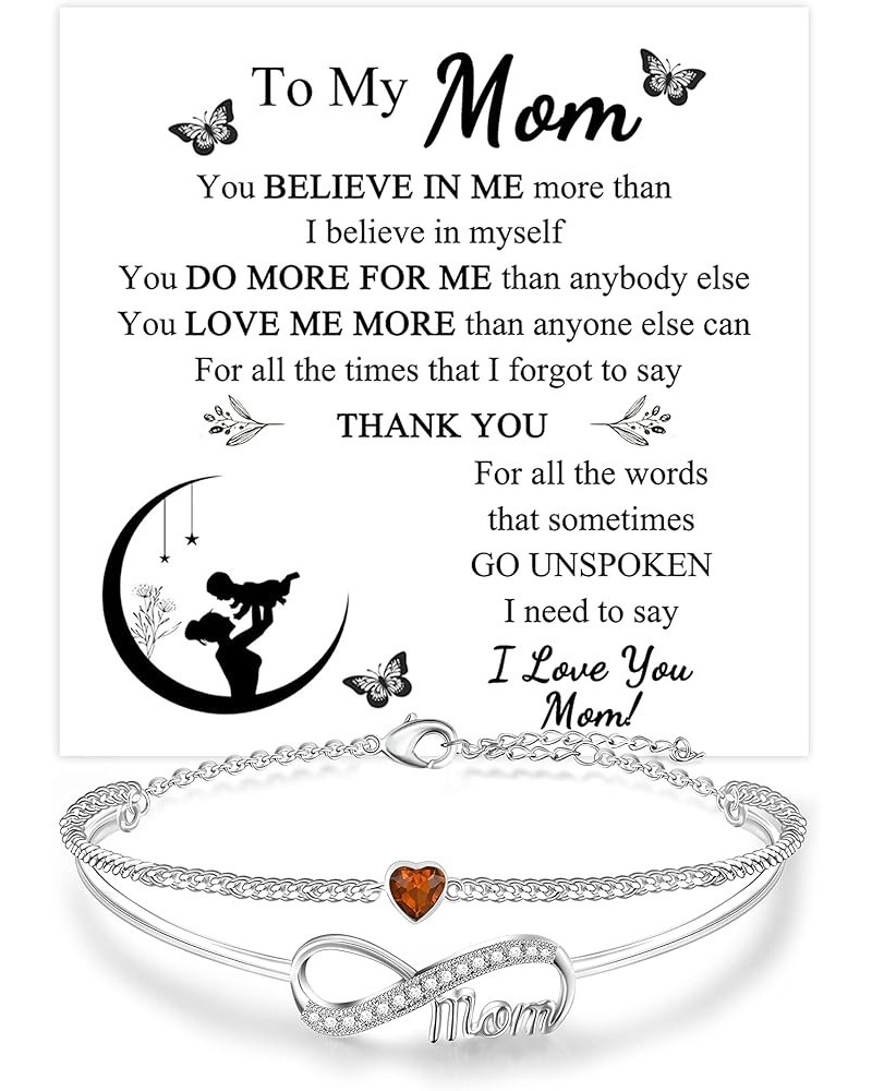 ???????? ???????? for Mom Birthday ???? ??? ??? from Daughter Son Birthstone Bracelets for Women Mother Mama Bonus Mom Stepmo...