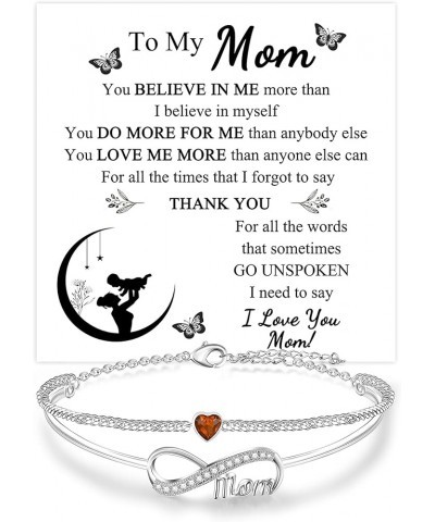 ???????? ???????? for Mom Birthday ???? ??? ??? from Daughter Son Birthstone Bracelets for Women Mother Mama Bonus Mom Stepmo...