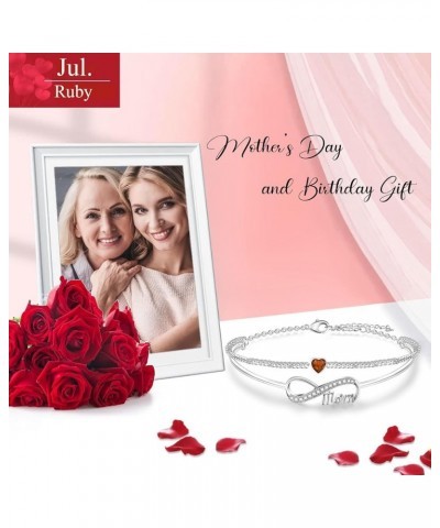 ???????? ???????? for Mom Birthday ???? ??? ??? from Daughter Son Birthstone Bracelets for Women Mother Mama Bonus Mom Stepmo...