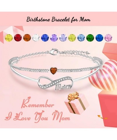 ???????? ???????? for Mom Birthday ???? ??? ??? from Daughter Son Birthstone Bracelets for Women Mother Mama Bonus Mom Stepmo...