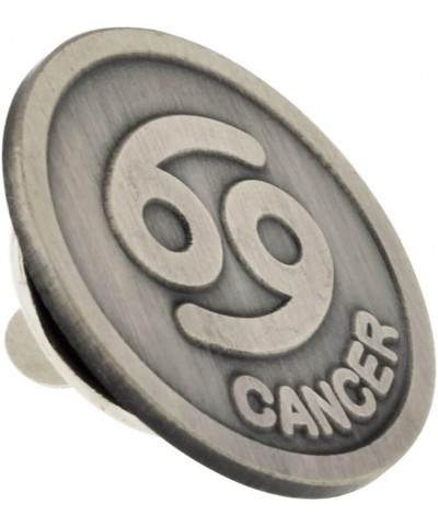 Antique Silver Zodiac Symbol Lapel Pin 1 Piece Silver Cancer $11.32 Others