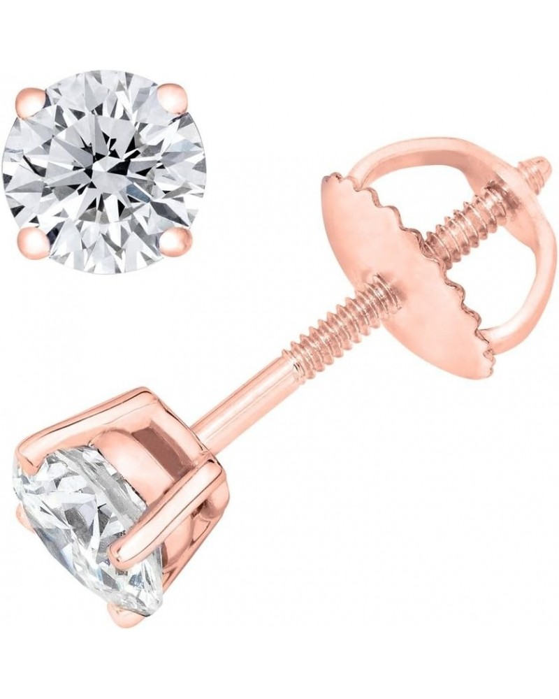 Round Diamond stud (IGI Certified 0.70 ct & up) Plus Quality ScrewBack 14K from 0.04ct - 2.00ct Rose Gold 0.35 carats $30.73 ...