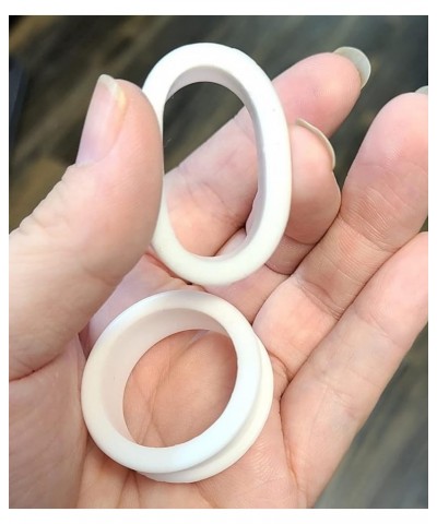 Pair of Ear Gauges Flexible White Silicone Double Flared Large Gauge Ear Expander Ear Tunnels Lobe Earring Tunnel Plugs Pierc...