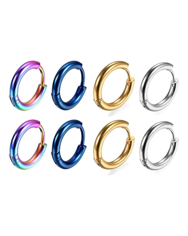 316L Surgical Stainless Steel Huggie Hoop Earrings 6mm 8mm 10mm 11mm 12mm 14mm Hypoallergenic Earrings Hoop Cartilage Helix L...