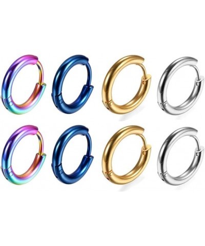 316L Surgical Stainless Steel Huggie Hoop Earrings 6mm 8mm 10mm 11mm 12mm 14mm Hypoallergenic Earrings Hoop Cartilage Helix L...