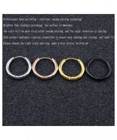 316L Surgical Stainless Steel Huggie Hoop Earrings 6mm 8mm 10mm 11mm 12mm 14mm Hypoallergenic Earrings Hoop Cartilage Helix L...