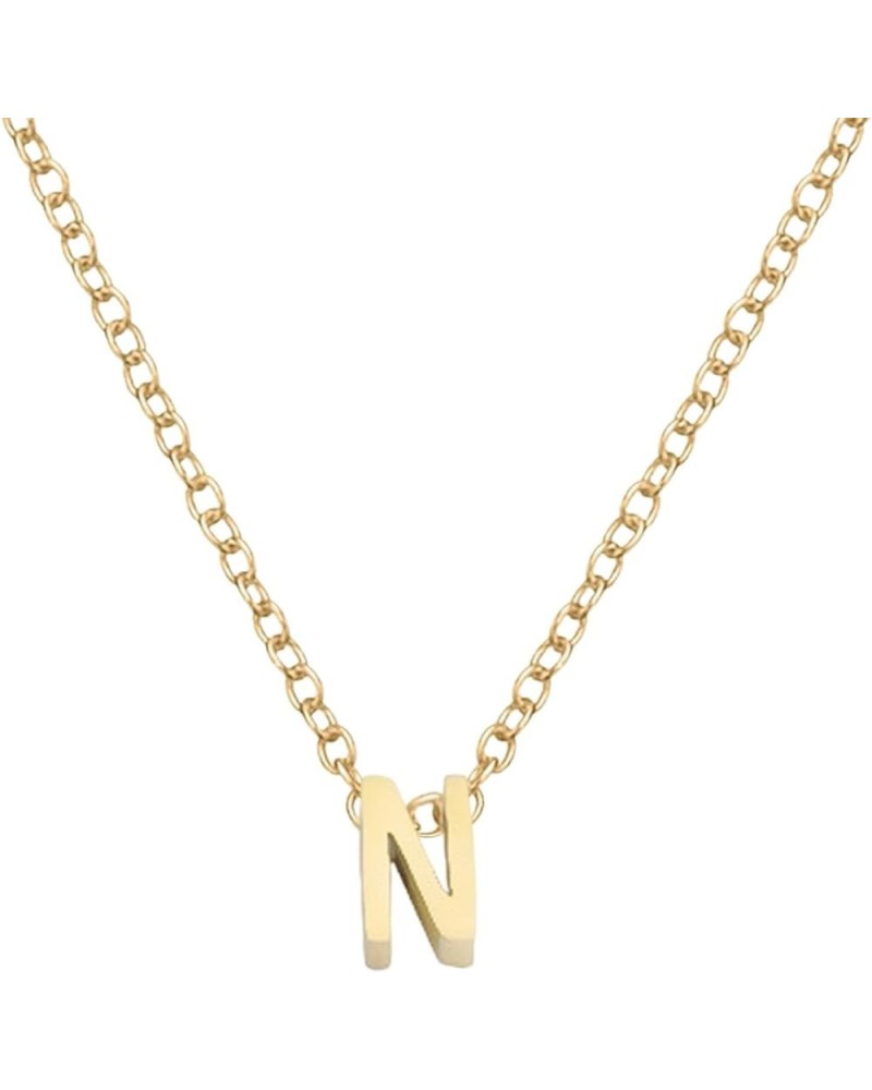 Initial Necklaces for Women, 14k Gold Plated Letter Necklace Cute Gold Initial Initial Choker Necklaces for Women Trendy Gold...