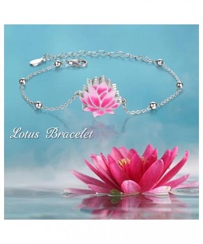 Lotus Flower Urn Bracelet for Ashes Sterling Silver Cremation Jewelry with Beads Keepsake Memorial Link Chain Forever in My H...