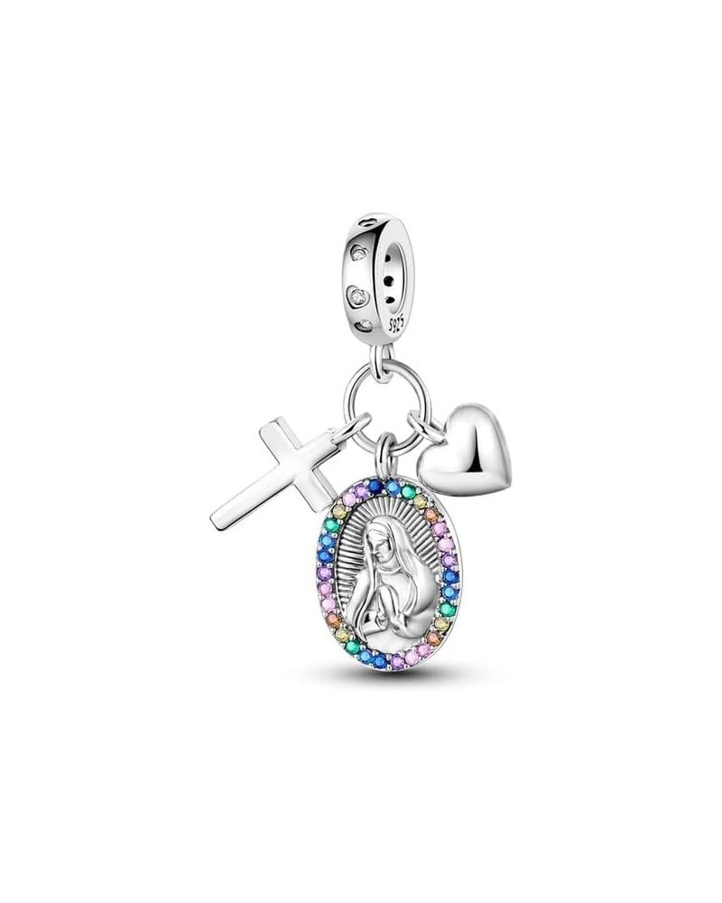 Multi Color Charms Fit Bracelets 925 Silver Colorful Zircon Rainbow Bead Love Heart Clip Charm Jewelry SSS-1401 SEC661 $9.66 ...