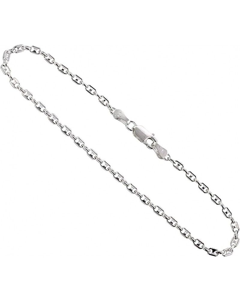 2.5mm Sterling Silver Puffed Anchor Chain Necklaces & Bracelets Nickel Free Italy, sizes 7-30 inch 22.0 Inches $18.88 Necklaces