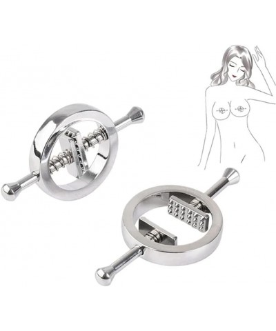 2Pcs Fake Nipple Piercings Stainless Steel Non-Piercing Nipples Shields Rings Nipple Rings Nipple Jewelry non Piercing for Wo...