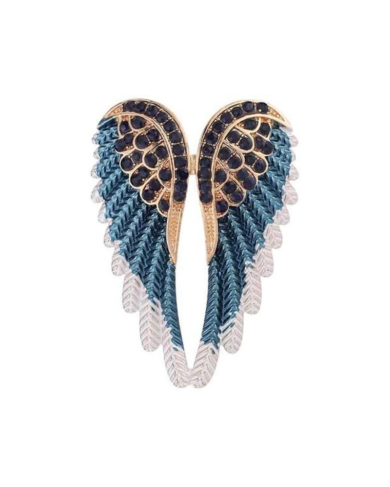 Angel Wing Lapel Brooch Pin for Women Girls Men Cubic Zirconia Crystal Enamel Fairy Elf Wings Pins Clip Shawl Dress Coat Suit...