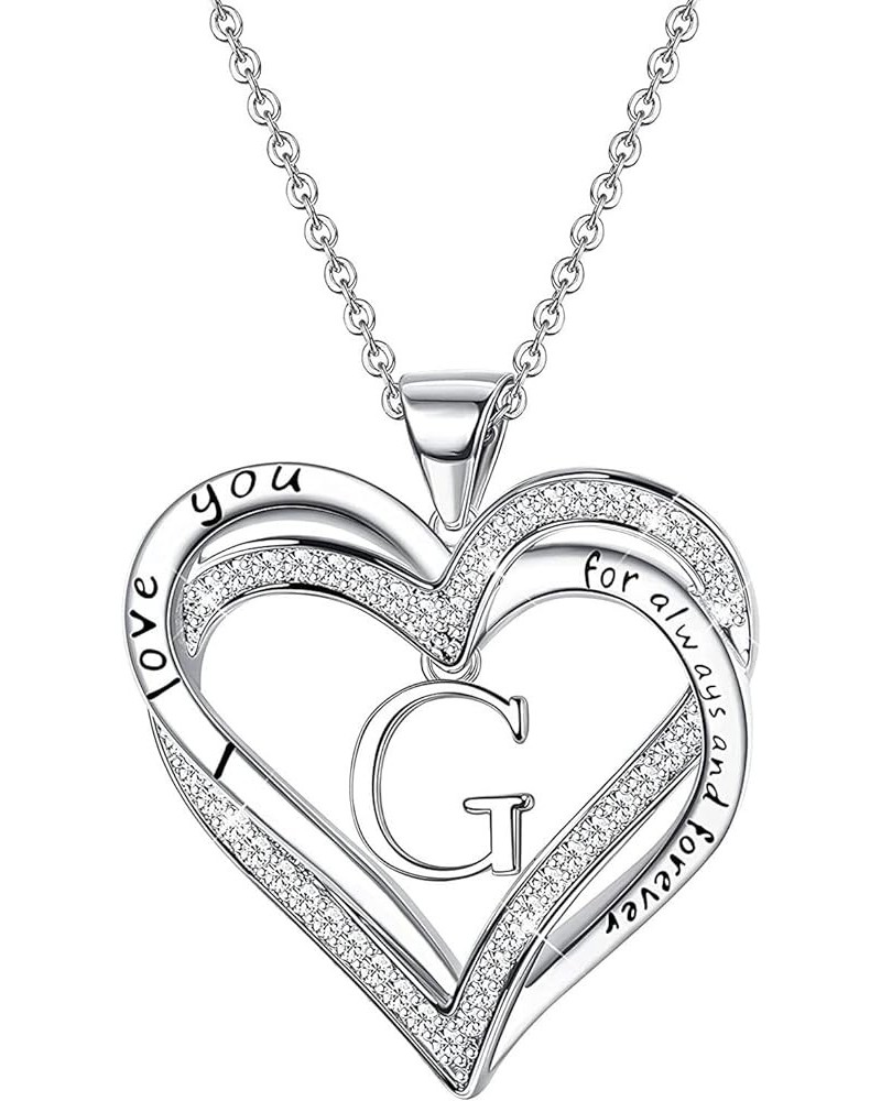 Love Birthday Necklace Women's Double Heart Letter Necklace Birthday Christmas Jewelry Gift G $6.33 Necklaces