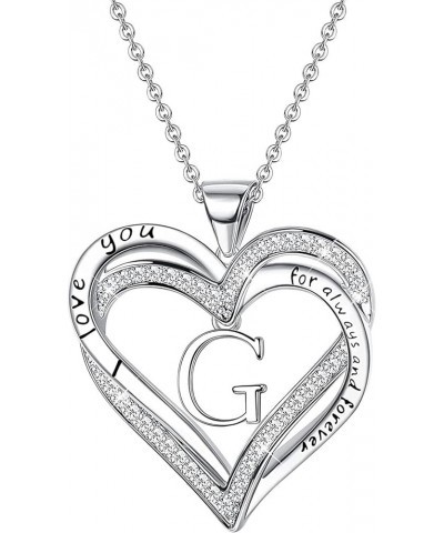 Love Birthday Necklace Women's Double Heart Letter Necklace Birthday Christmas Jewelry Gift G $6.33 Necklaces