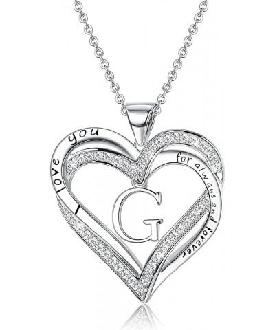 Love Birthday Necklace Women's Double Heart Letter Necklace Birthday Christmas Jewelry Gift G $6.33 Necklaces