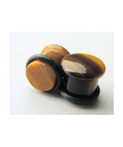 Organic Tiger's Eye Stone O-ring Gauges/plugs/Tunnels 2 Piece (1 Pair) (A/2/2/29) 28mm $9.11 Body Jewelry