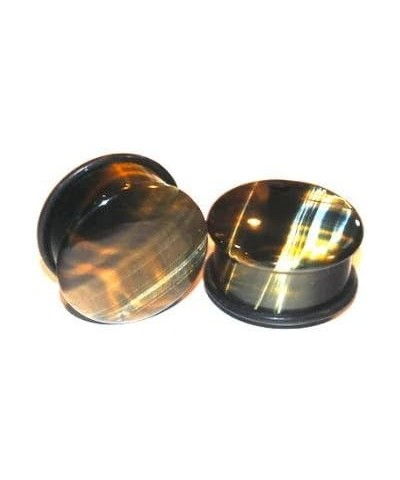 Organic Tiger's Eye Stone O-ring Gauges/plugs/Tunnels 2 Piece (1 Pair) (A/2/2/29) 28mm $9.11 Body Jewelry