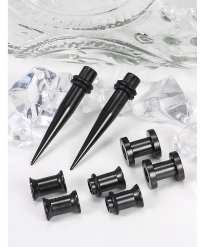 8G 6G 4G 2G 0G 00G 316L Surgical Stainless Steel Ear Gauges Plugs Tunnels Taper Stretching Kit Expander Piercing Jewelry for ...