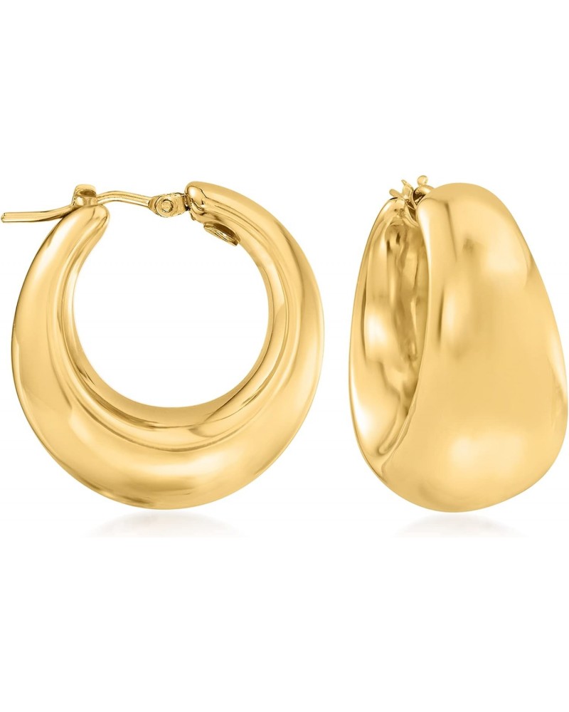 Italian 18kt Gold Over Sterling Hoop Earrings $39.48 Earrings