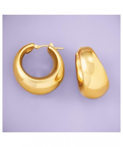 Italian 18kt Gold Over Sterling Hoop Earrings $39.48 Earrings