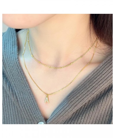 Ninejuize 14K Gold Plated Necklace for Women Initial Necklaces A-Z Letter Necklace Rhinestone Layering Necklaces K $6.95 Neck...