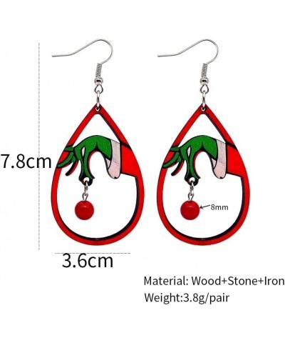 Christmas Earrings for Women, Cute Grinch Earrings Stud Teardrop Dangle Earrings Xmas Earring Christmas Jewelry Gift Sets for...