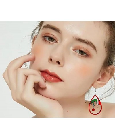 Christmas Earrings for Women, Cute Grinch Earrings Stud Teardrop Dangle Earrings Xmas Earring Christmas Jewelry Gift Sets for...