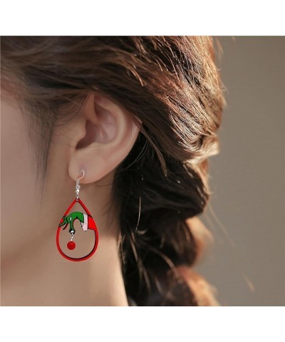 Christmas Earrings for Women, Cute Grinch Earrings Stud Teardrop Dangle Earrings Xmas Earring Christmas Jewelry Gift Sets for...