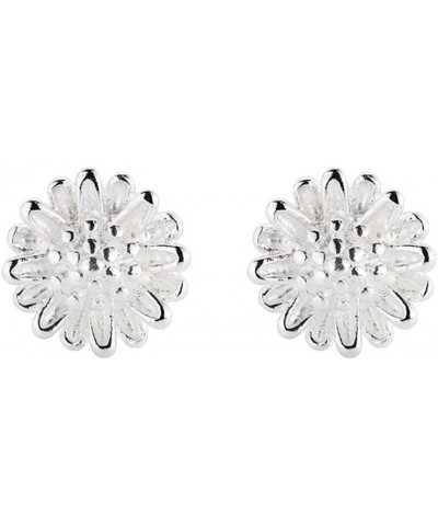 14K Gold Plated Small Daisy Flower Stud Earring Silver $9.43 Earrings