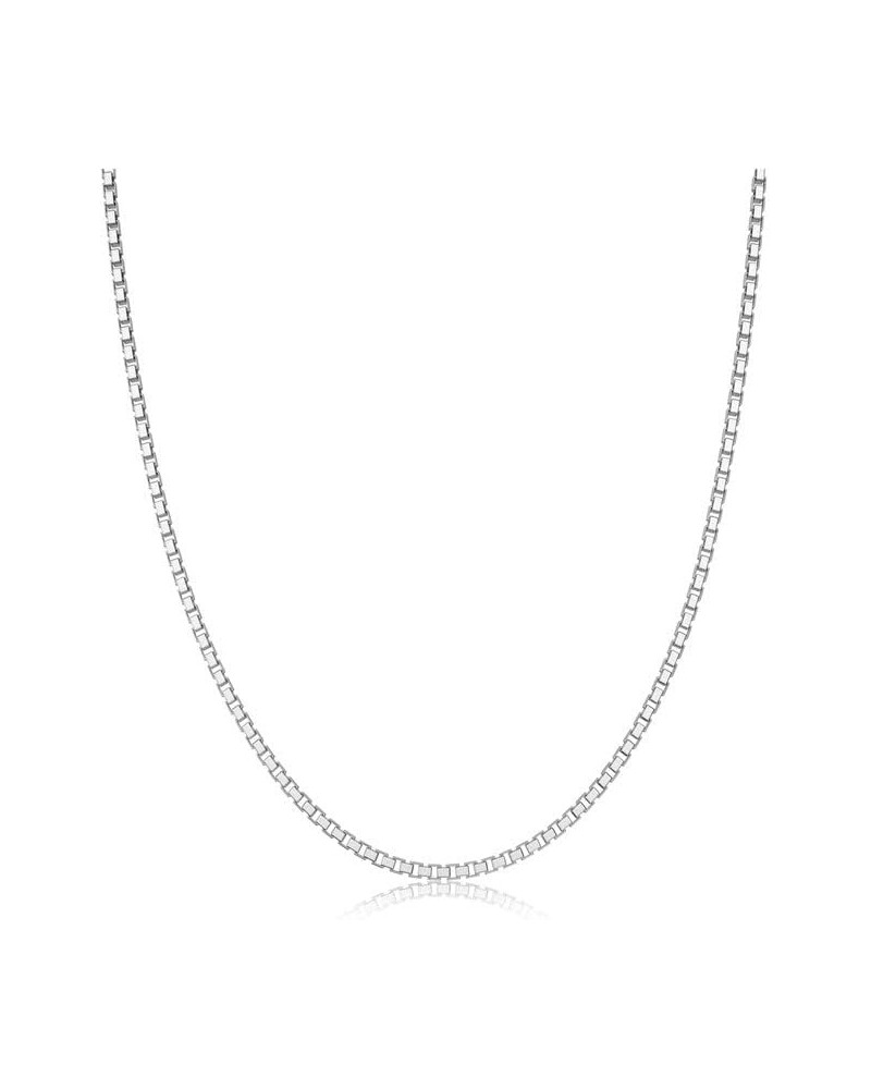 925 Sterling Silver 2/2.5mm Black Box Chain for Men Square Box Link Chain Necklace for Women 16-30 Inches 26 2.0mm Silver $13...