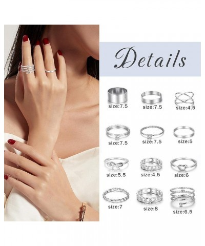 65PCS Bohemian Knuckle Ring Midi Ring Set Hollow Silver Gold Vintage Stackable Rings Fashion Finger Knuckle Midi Rings for Wo...