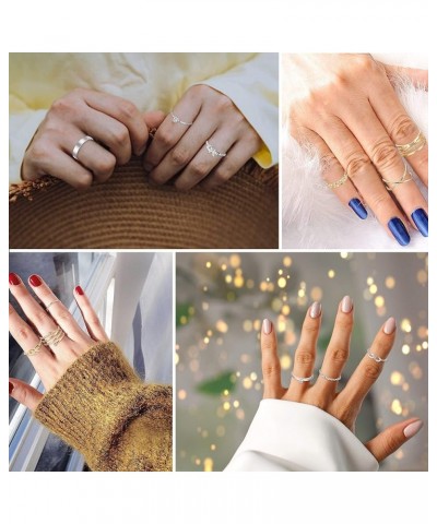 65PCS Bohemian Knuckle Ring Midi Ring Set Hollow Silver Gold Vintage Stackable Rings Fashion Finger Knuckle Midi Rings for Wo...