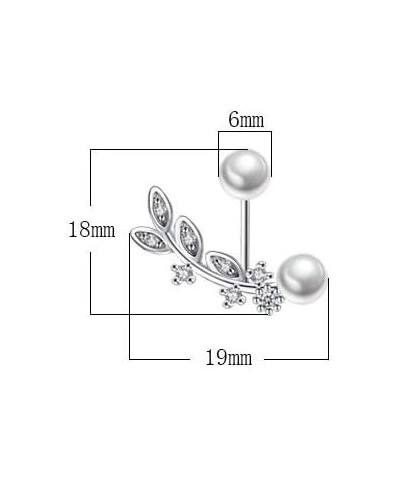 Ear Jacket Cuff Earrings Set Sterling Silver Front Back 2 in 1 with CZ Pearl Peal $9.71 Earrings