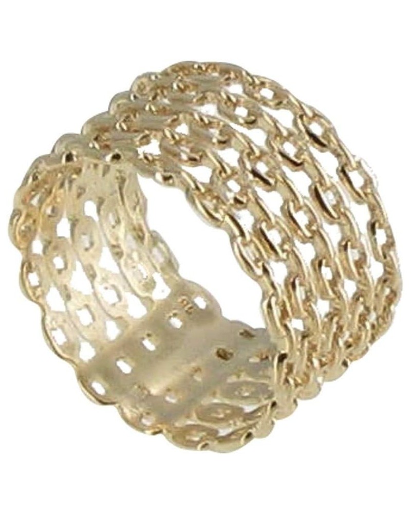 LES POULETTES JEWELS - Gold Plated Ring Chains Tube - Size 9.5 $21.84 Rings