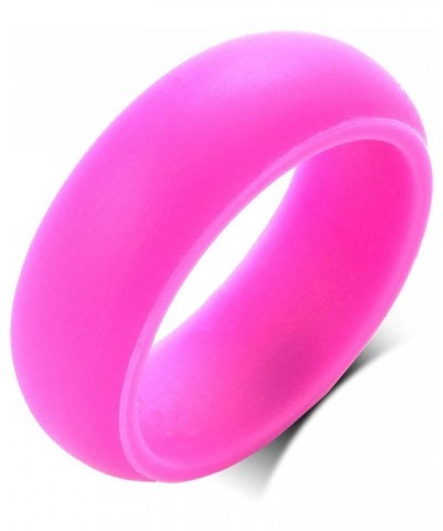 BFF Friendship Silicone Couple Rings Pinky Promise Matching Ring Set for Him Her 8MM Black Breathable Silicone Rubber Dome Ri...