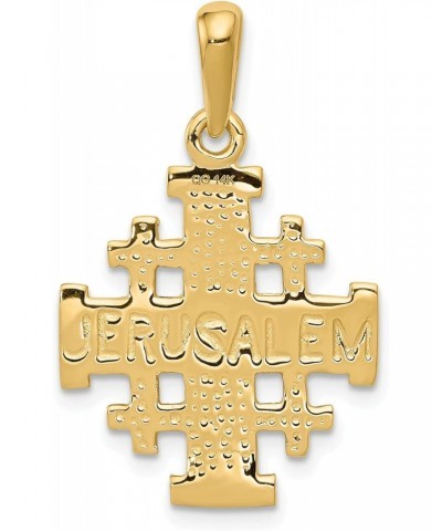 10K Yellow Gold Jerusalem Cross Pendant Charm (30mm x 24mm) $86.95 Pendants