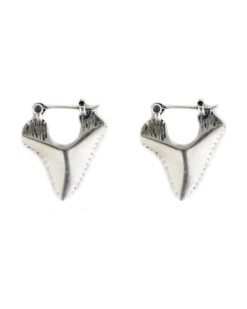 925 Sterling Silver Earrings Women's Vintage Accessories Large Version of Exaggerated Zigzag Shark Teeth Studs Personality Fa...