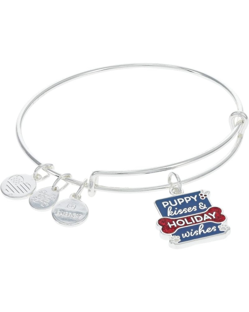 Puppy Kisses and Holiday Wishes Bracelet One Size Blue $17.16 Bracelets