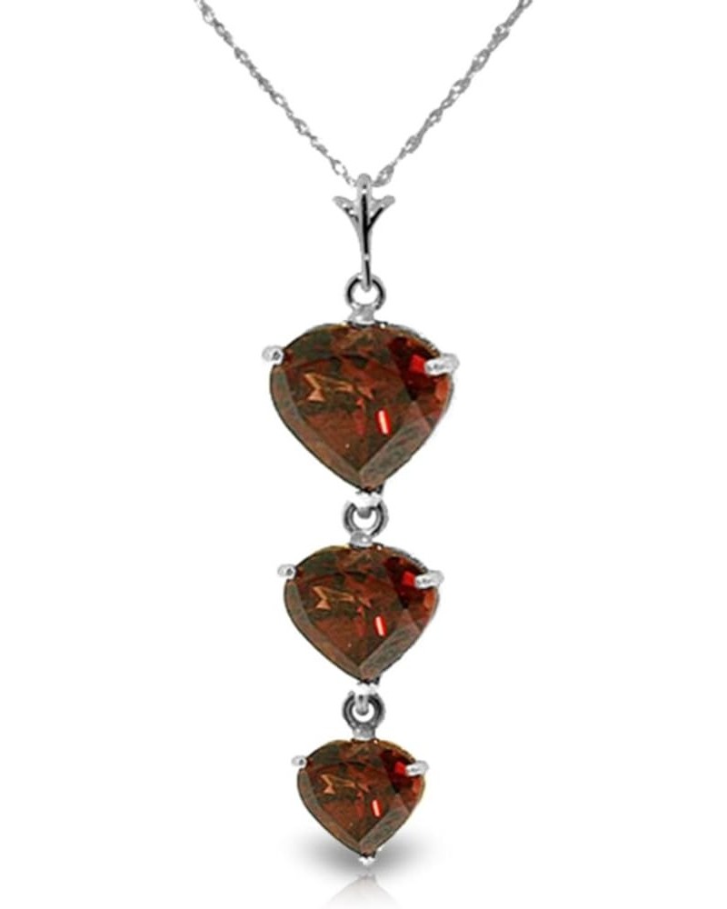 14k Yellow, White, Rose Gold Necklace with Heart-shaped Garnets White Gold 18.0 Inches $188.10 Necklaces