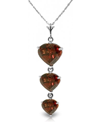 14k Yellow, White, Rose Gold Necklace with Heart-shaped Garnets White Gold 18.0 Inches $188.10 Necklaces