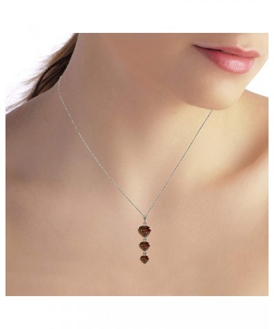 14k Yellow, White, Rose Gold Necklace with Heart-shaped Garnets White Gold 18.0 Inches $188.10 Necklaces