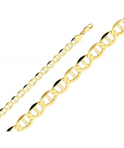 14K Solid Gold Flat Mariner Chains (Select Options) 8.5 Inches Yellow Gold $517.50 Necklaces